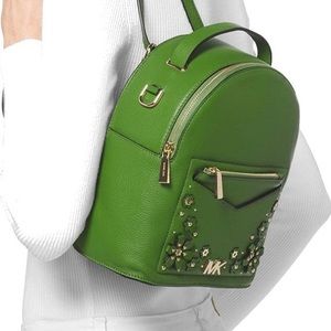 Green Michael Kors Backpack